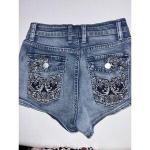 Youth Size 4. Romwe Embellished Jean Shorts For Little Girls. Very Cute. (2438)